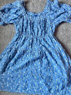 Cute Blue Floral Dress